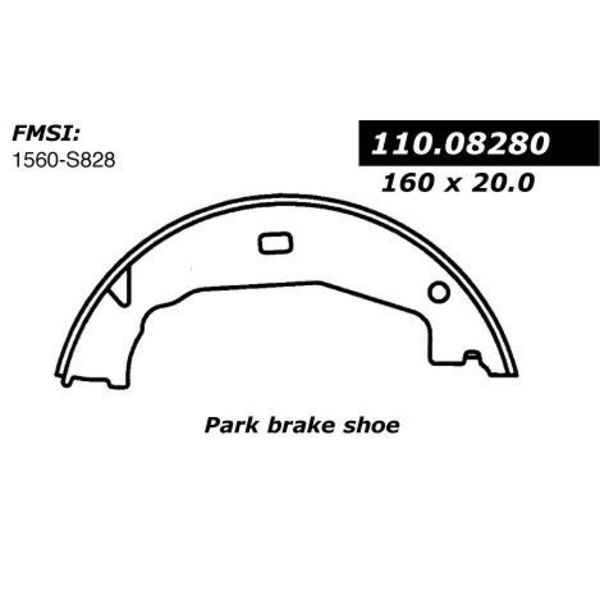 Centric Parts Centric Brake Shoes, 111.08280 111.08280